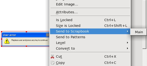 Добавление файла в Scrapbook