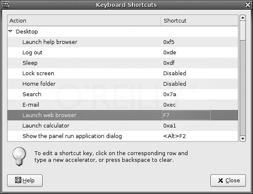 Используйте системные настройки горячих клавиш Keyboard Shortcuts