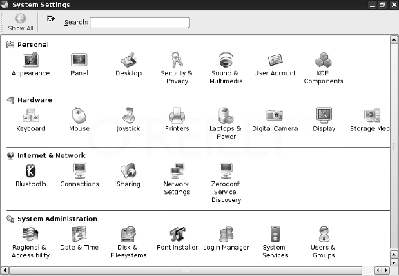 Ubuntu, KDE, System Settings