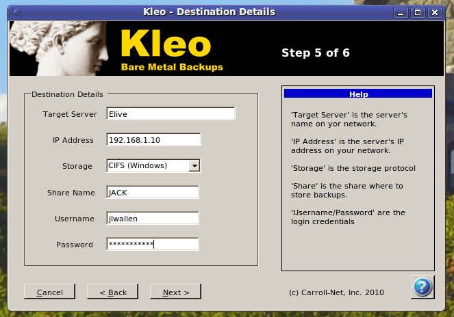 Пакет Kleo Bare Metal Back для Linux. Выбор сетевого устройства