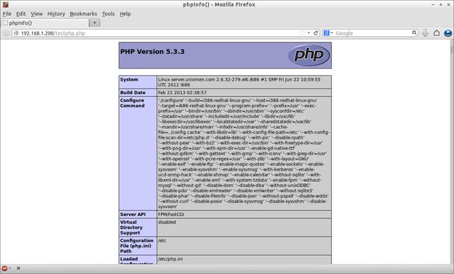 тестовая страница PHP