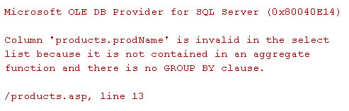 Ошибка SQL, вызванная инъекцией с использованием строки запроса