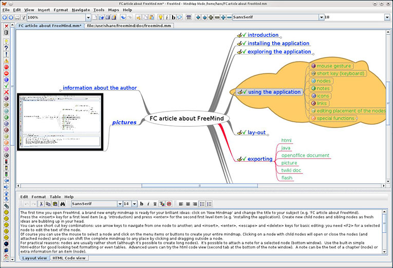 FreeMind - применение на практике
