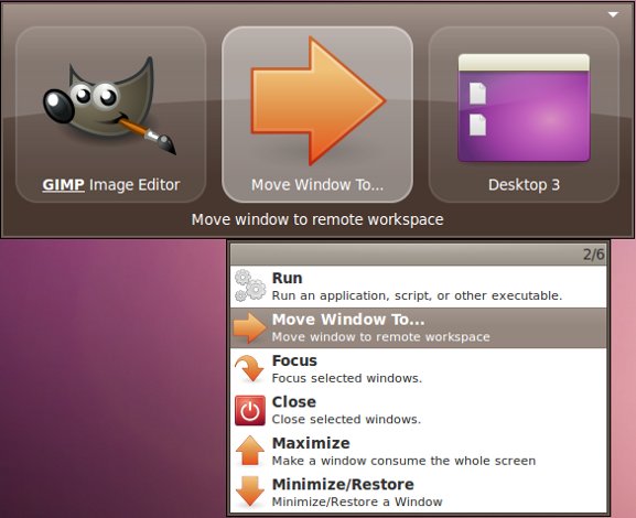 GNOME Do. Запуск приложения с вариантами