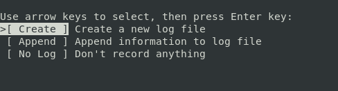 Создание нового лог-файла 