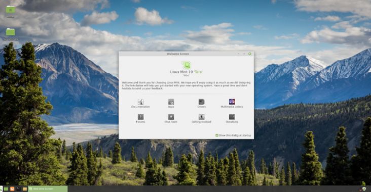 Рабочий стол Linux Mint 19