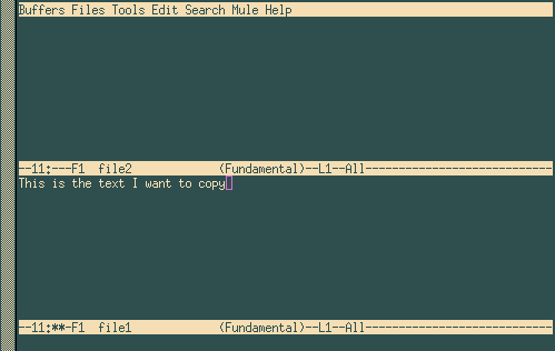Emacs, перед копированием текстового блока