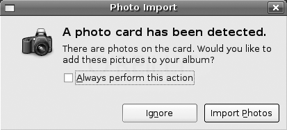 Импорт фотографий в Ubuntu
