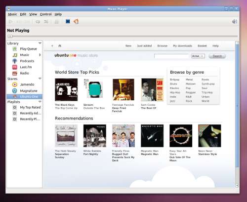 Интеграция Rhythmbox с Ubuntu Music Store