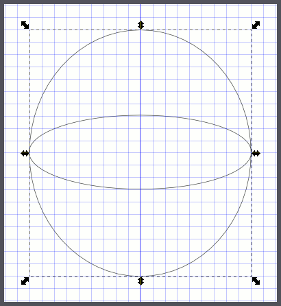 Inkscape: Два эллипса