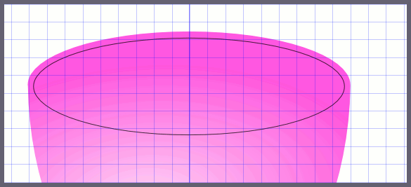 Inkscape: Подгонка контура края чашки