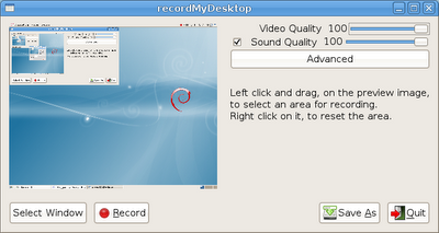 GTK-интерфейс для recordMyDesktop
