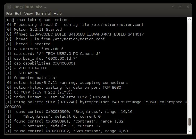 Веб-камера слежения в Ubuntu Linux, рис.1