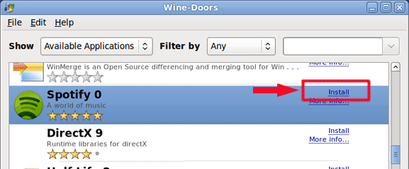 Wine-Doors - установка Windows программ на Linux, рис.5