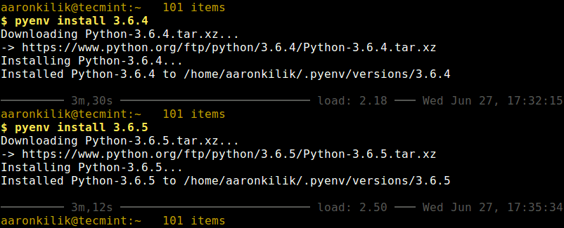  установка нескольких версий Python