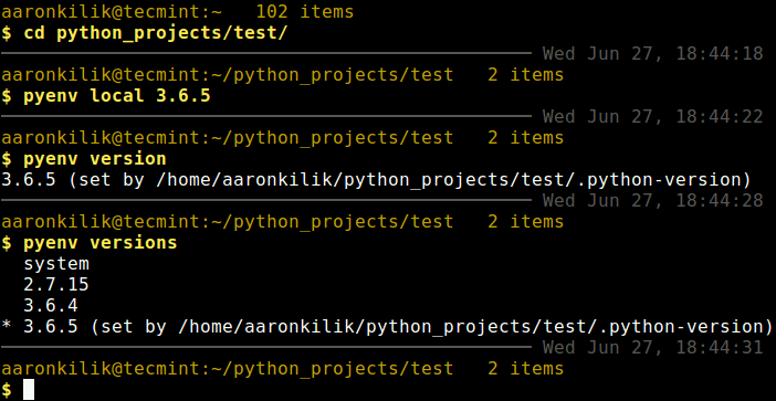 установка локальной версии Python