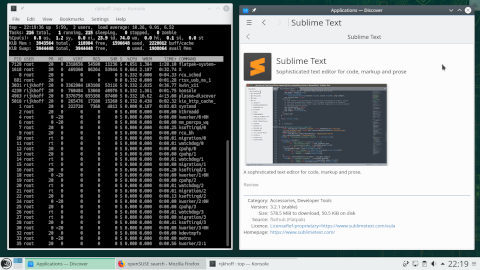 openSUSE 15.1 -- Discover не установил Sublime Text flatpak