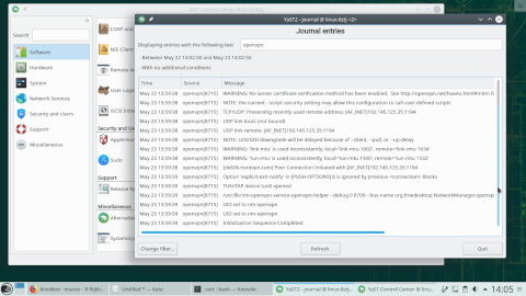 openSUSE 15.1 -- просмотр записей journalctl в YaST