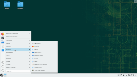 openSUSE 15.1 -- рабочий стол Plasma после обновления