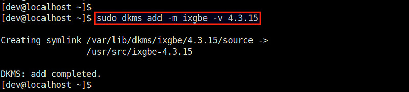 Добавление исходного кода модуля в дерево исходного кода ядра ОС на уровне фреймворка DKMS