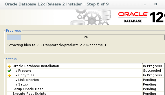 установка Oracle 12c