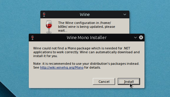установка зависимостей wine в ubuntu