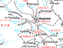 Передний план карты Ирака